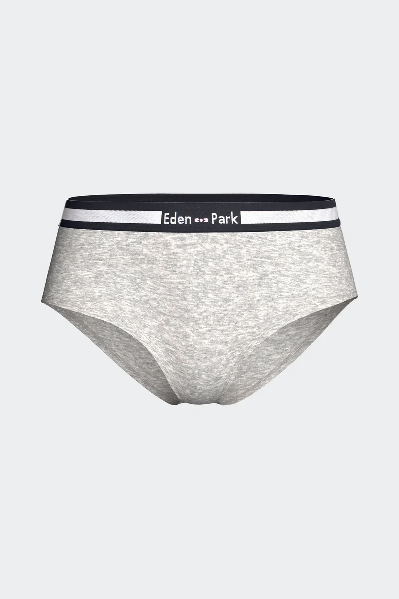 Shorty uni en coton stretch gris