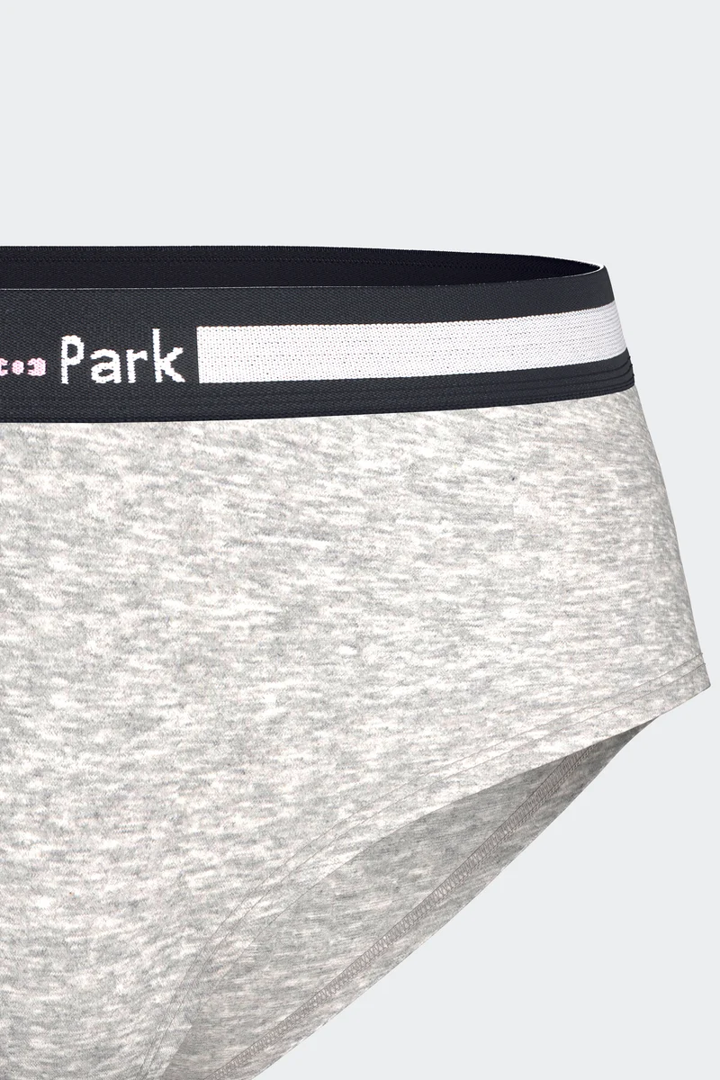 Shorty uni en coton stretch gris