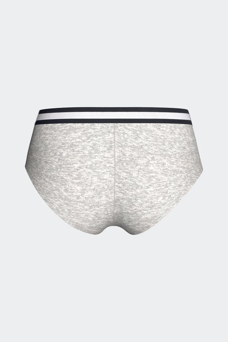 Shorty uni en coton stretch gris