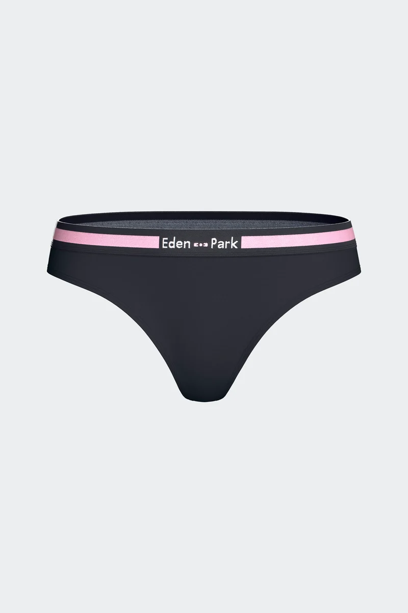 Tanga uni en coton stretch marine