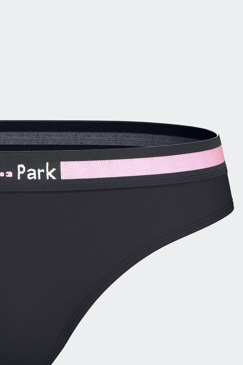 Tanga uni en coton stretch marine