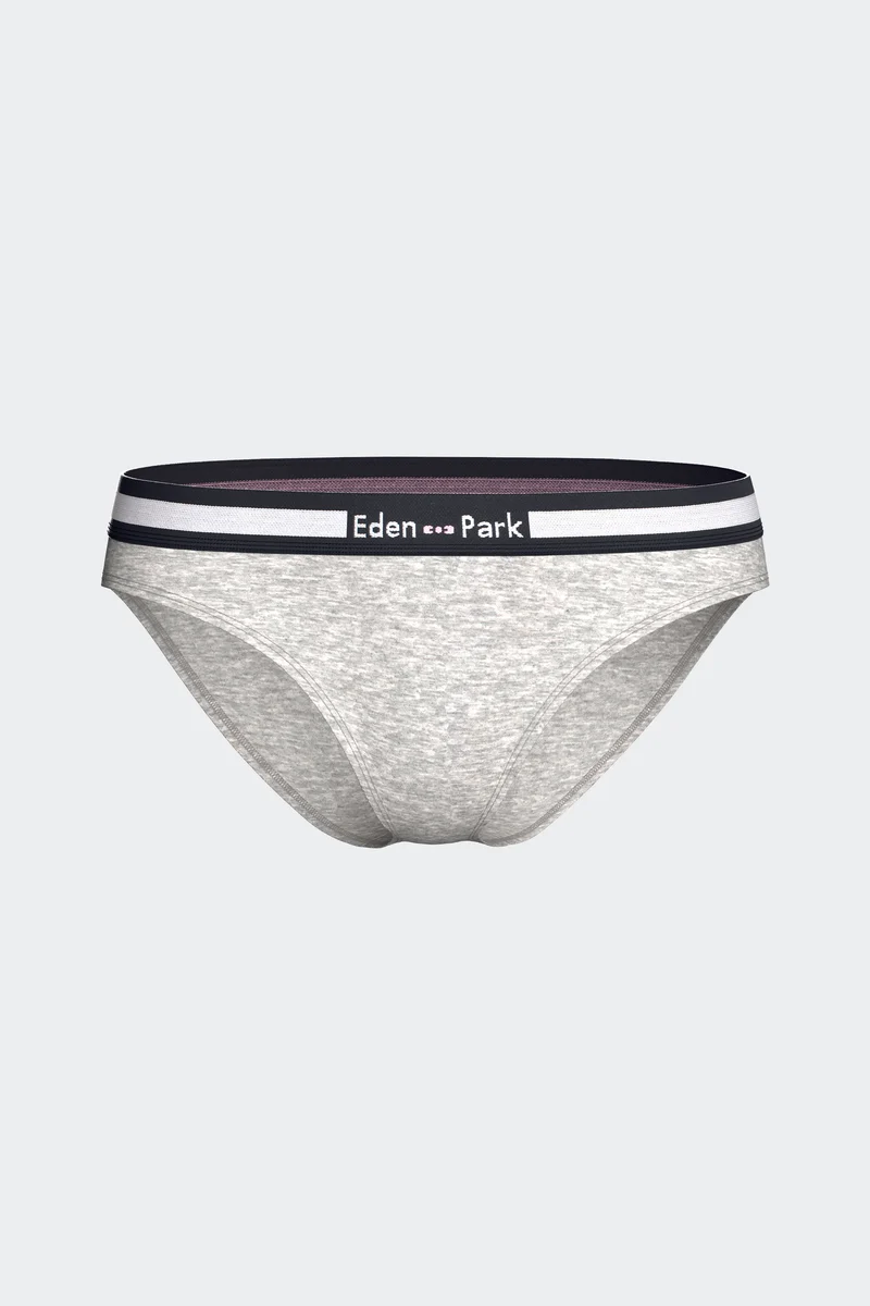 Culotte unie en coton stretch gris