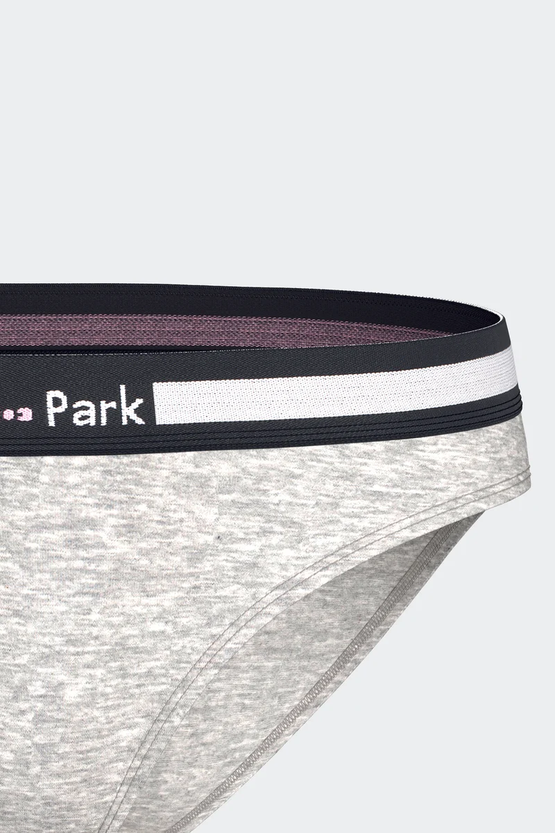 Culotte unie en coton stretch gris
