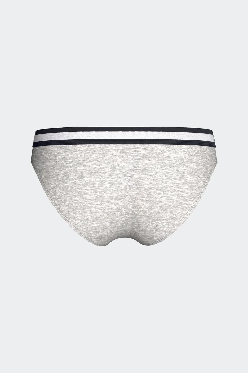 Culotte unie en coton stretch gris