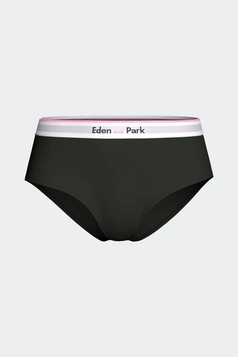 Shorty uni en Tencel stretch noir