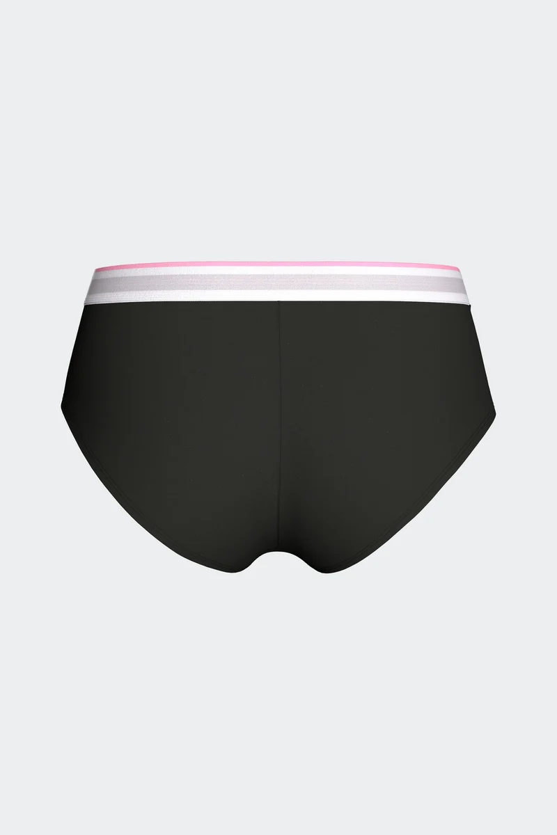 Shorty uni en Tencel stretch noir