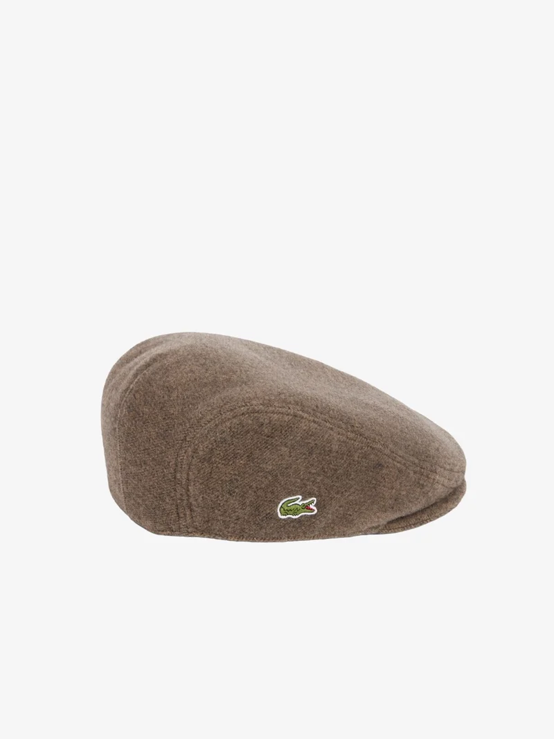 Béret Lacoste marron en laine