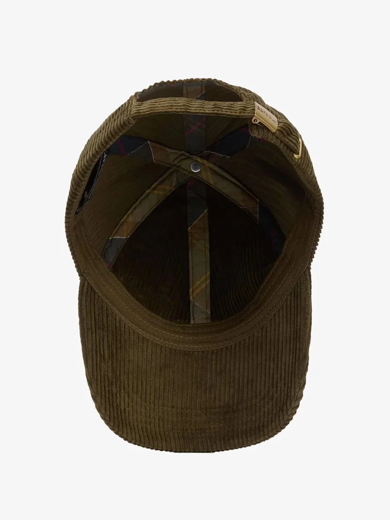 Casquette Barbour kaki en velours