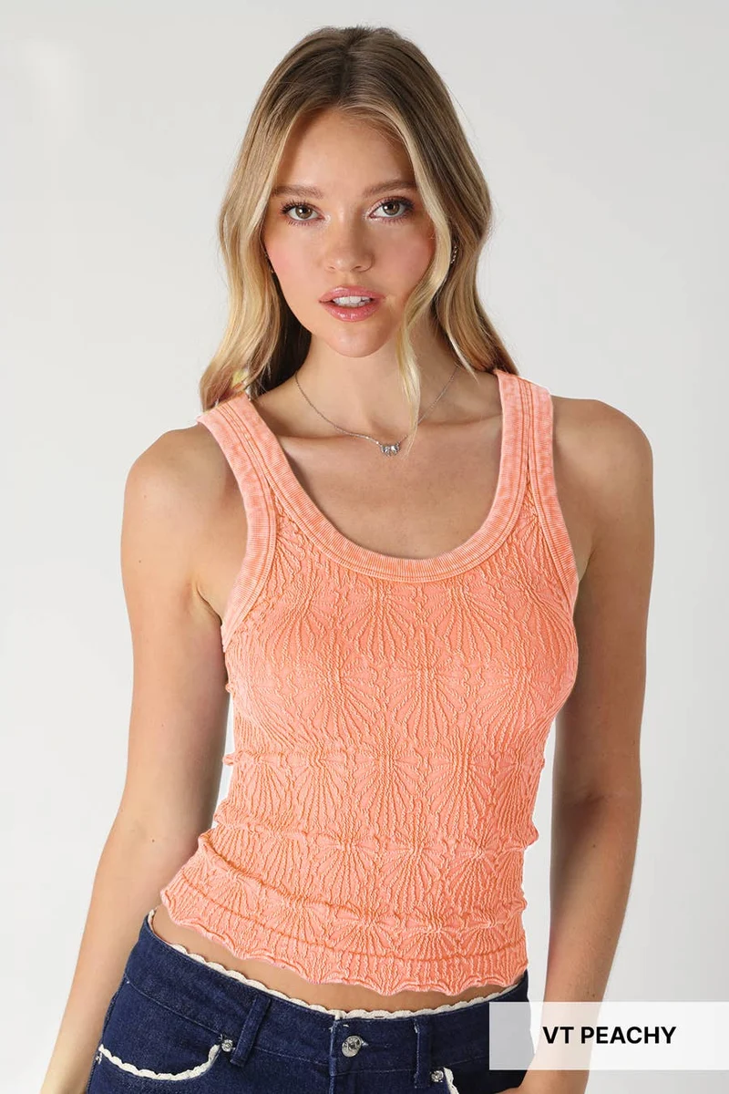 NS8465 - Vintage Reversible Lace Top: Vintage Denim