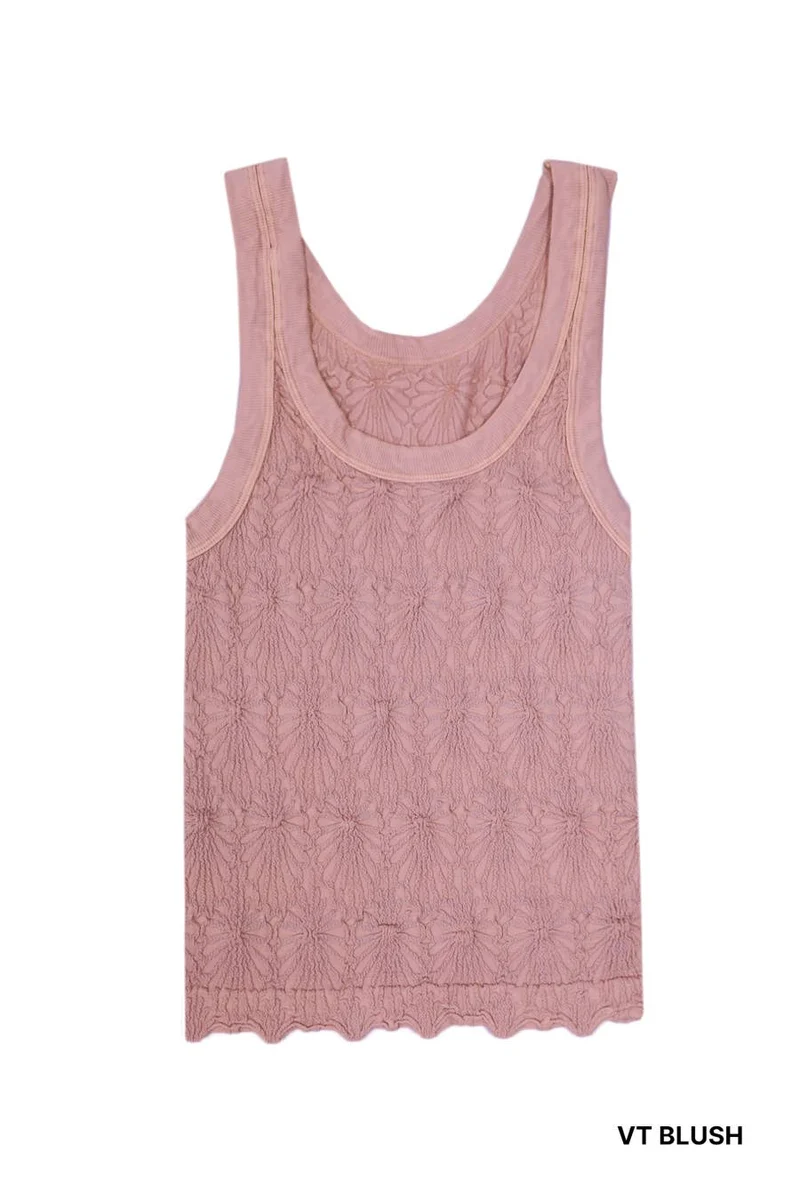 NS8465 - Vintage Reversible Lace Top: Vintage Denim