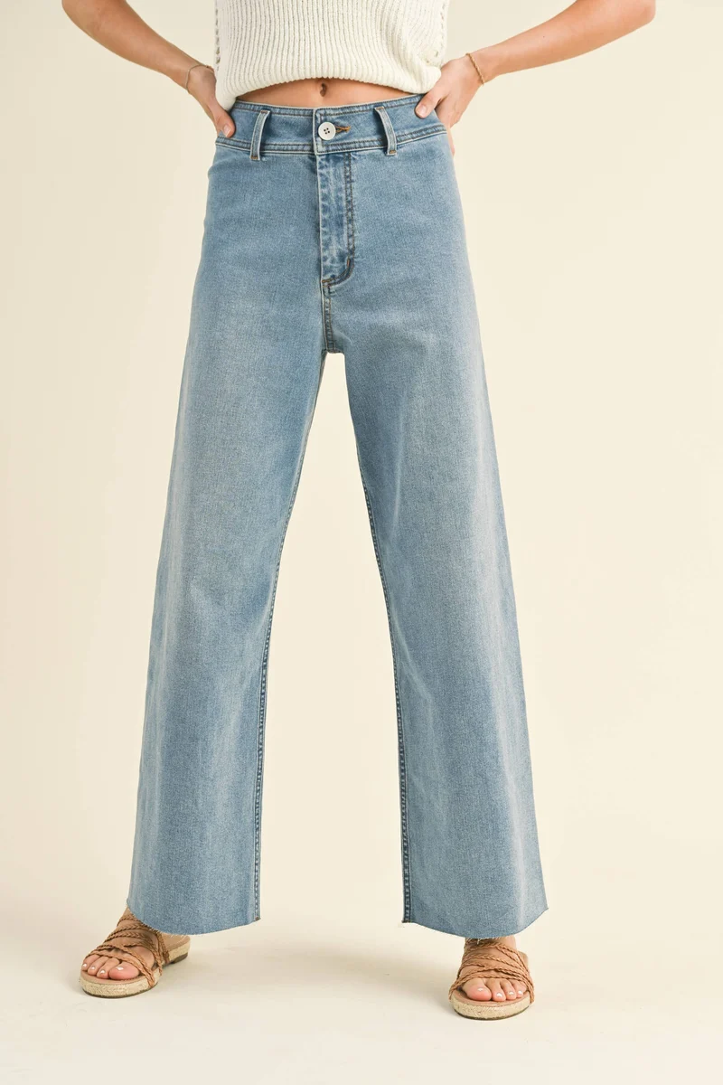 Olive straight leg Wide Pant
