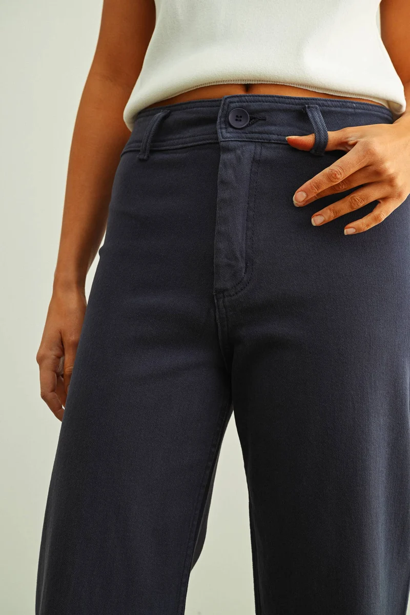 Olive straight leg Wide Pant