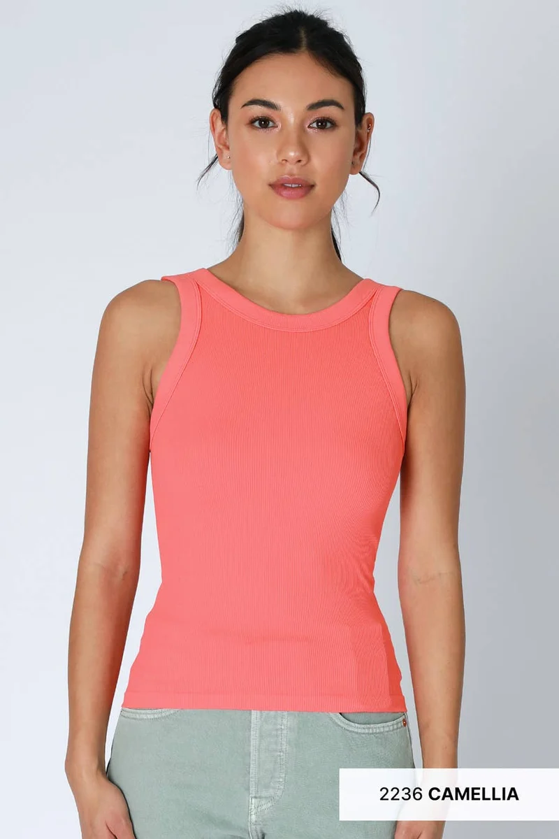 Ribbed Tank Blue