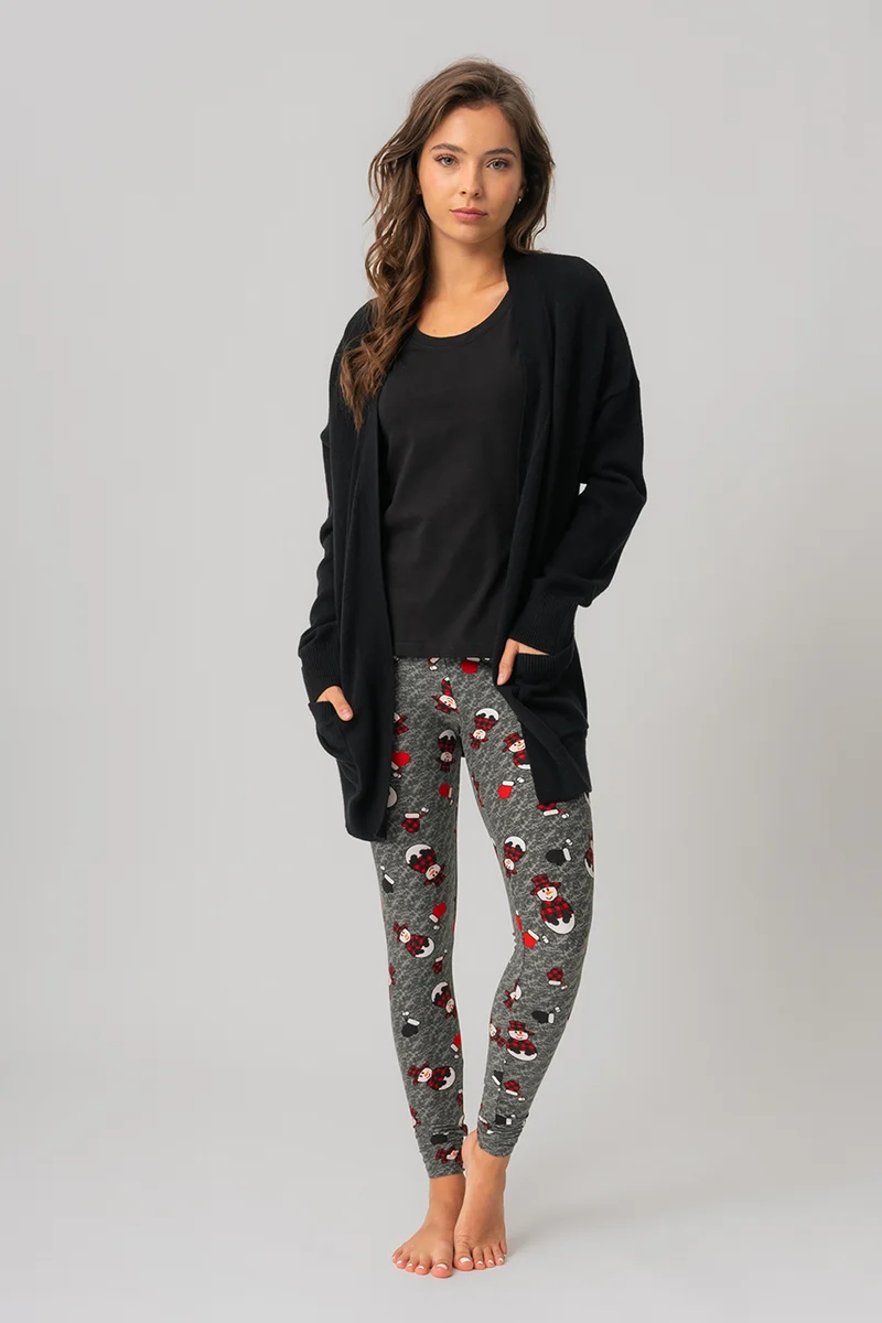 Le legging ultra doux bonhommes de neige