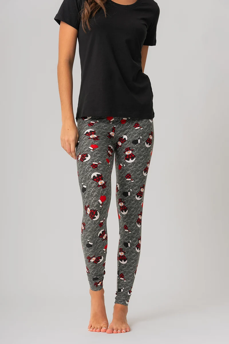 Le legging ultra doux bonhommes de neige