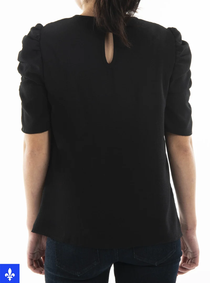 Blouse à manches froncées | Fabriquée au Québec