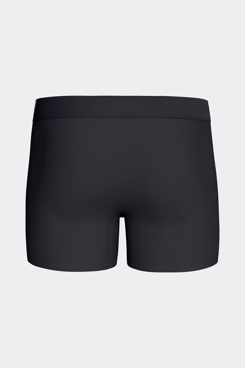 Lot de 2 boxers en jersey de coton stretch unis marine et imprimés pois ciel