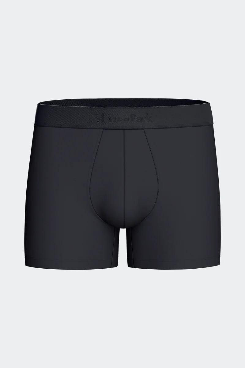 Lot de 2 boxers en jersey de coton stretch unis et imprimés pois marine