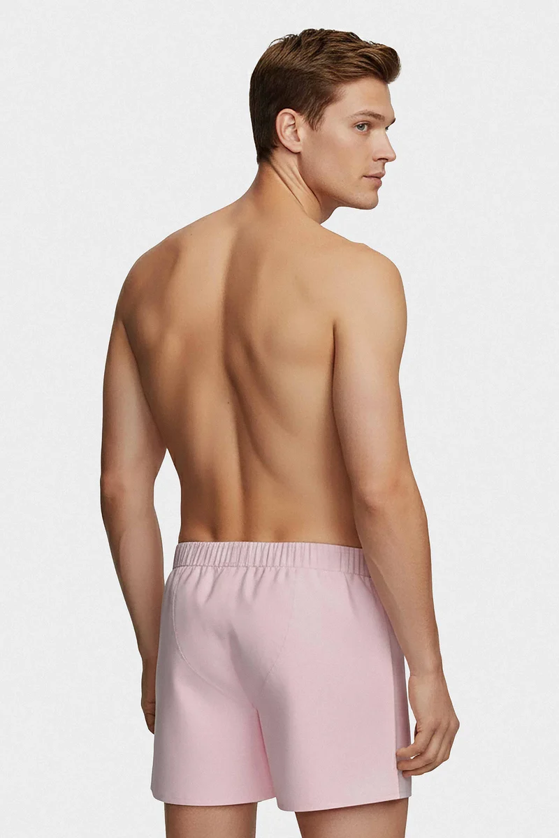 Caleçon en popeline de coton rose