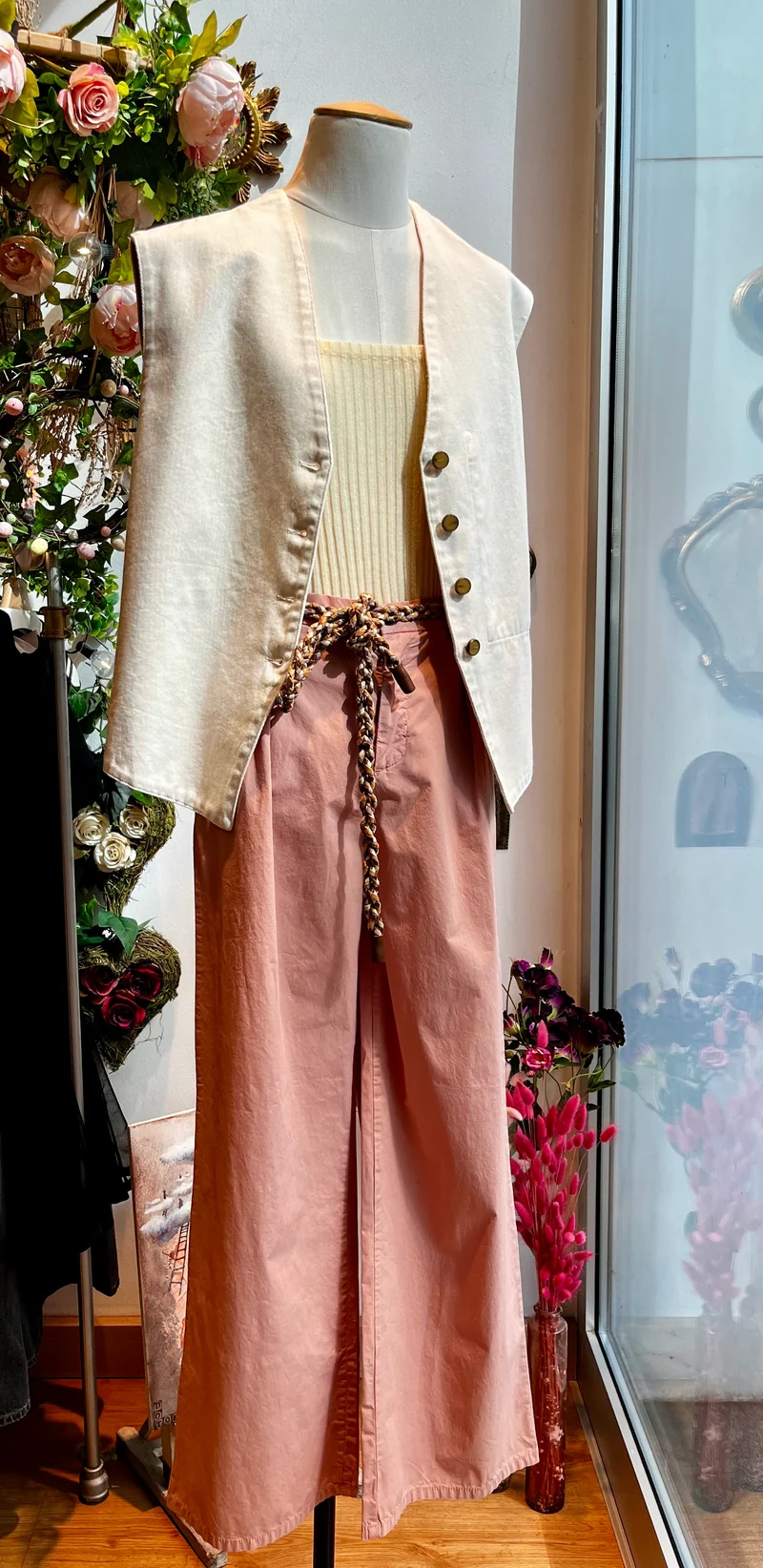 Pantalon rose poudré
