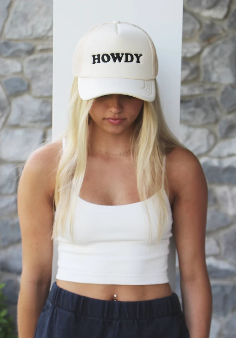 Trucker Hat Maroon Howdy
