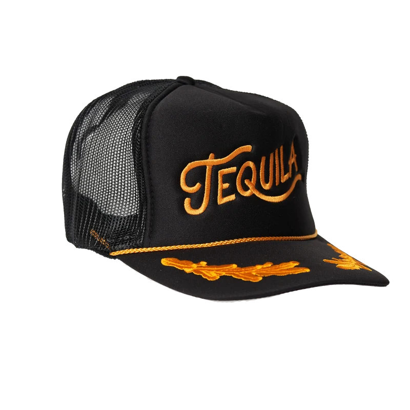 Tequila Trucker Hat: Captain Blk/Gld