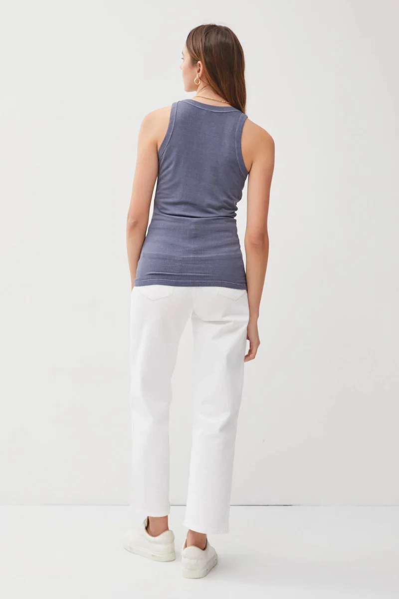 Taupe Ribbed Tank Top