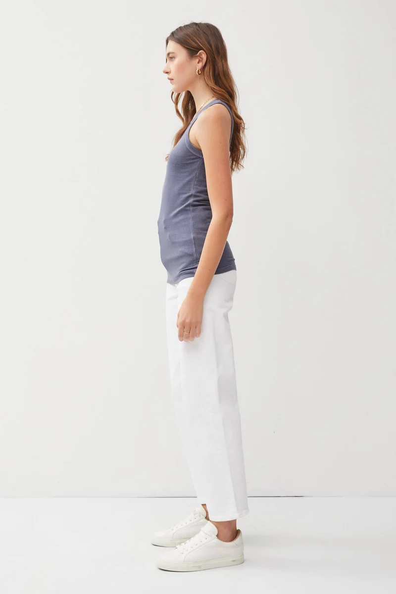 Taupe Ribbed Tank Top