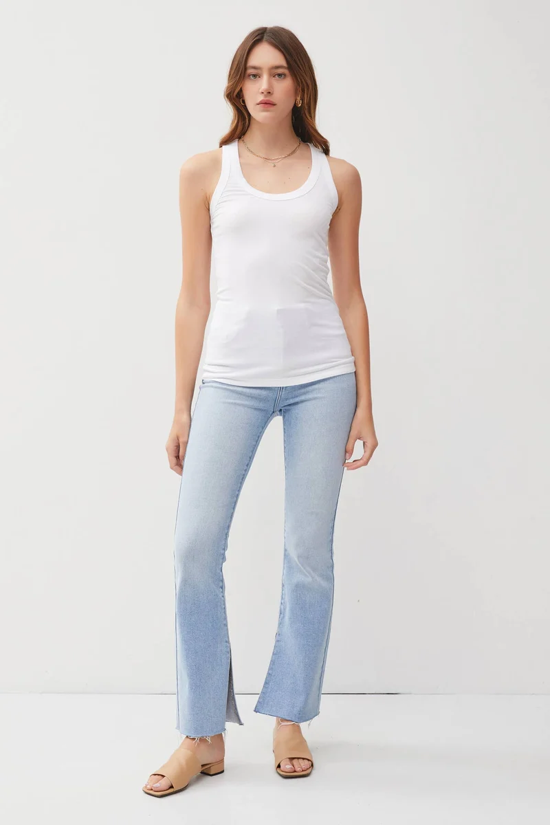Taupe Ribbed Tank Top