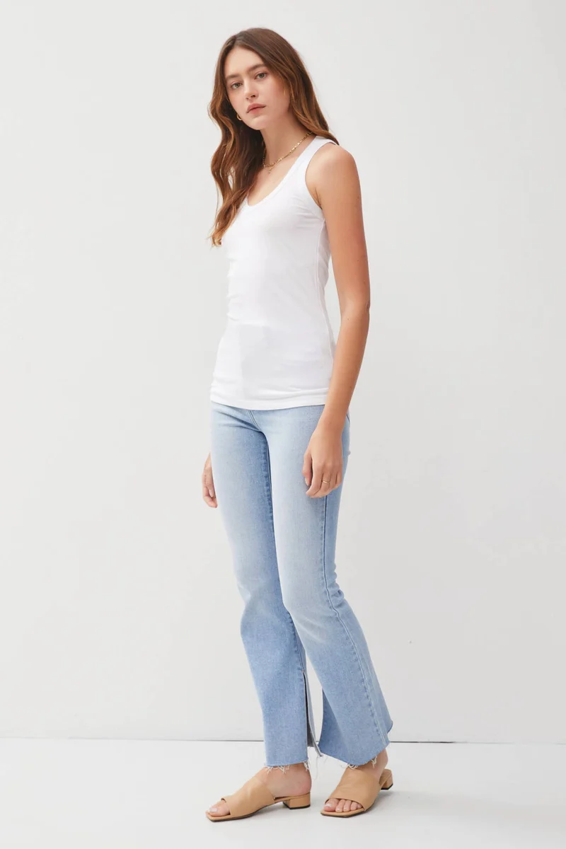 Taupe Ribbed Tank Top