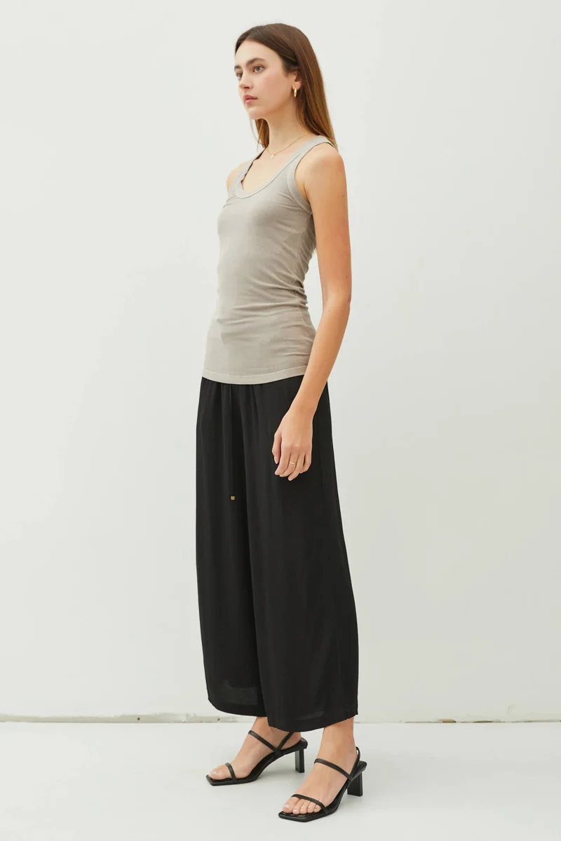 Taupe Ribbed Tank Top