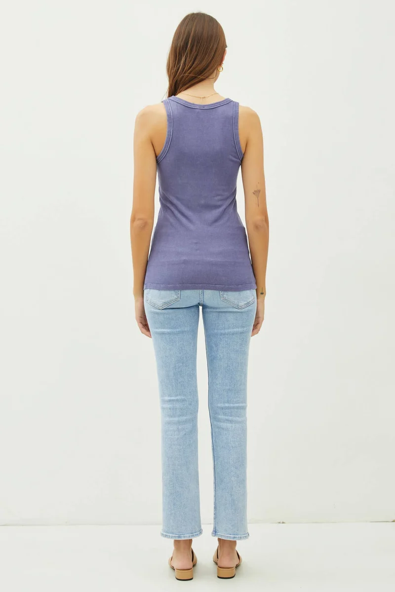 Taupe Ribbed Tank Top