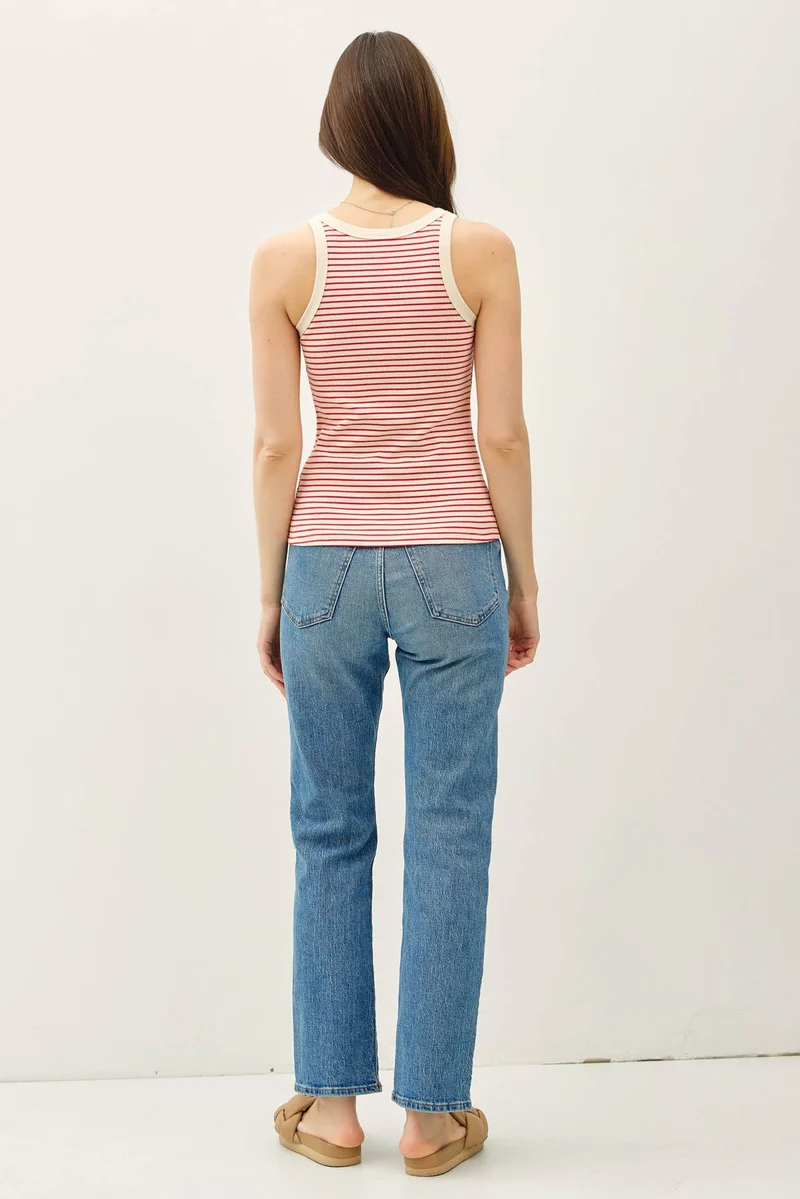 Olive cotton blend Stripeg