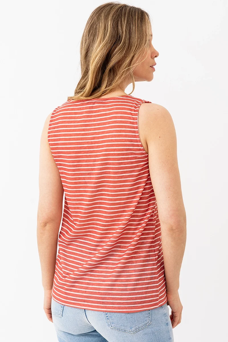 La camisole à œillet rayée