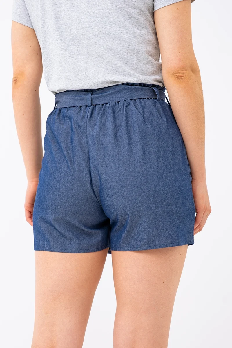 La jupe-short effet denim