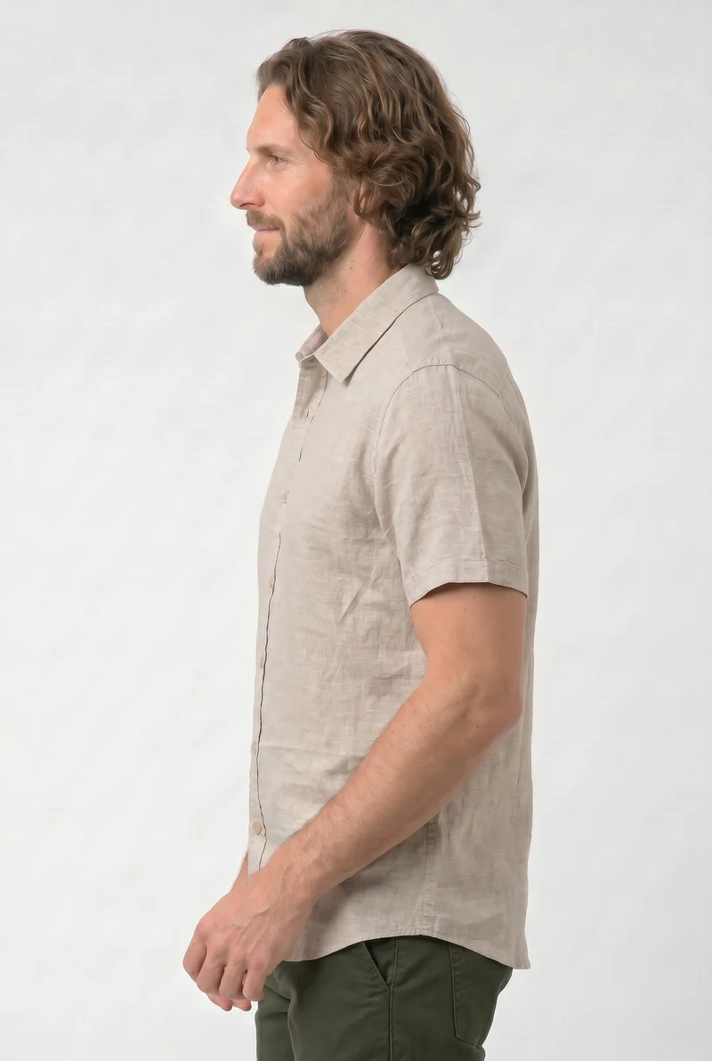 La chemise manches courtes en lin