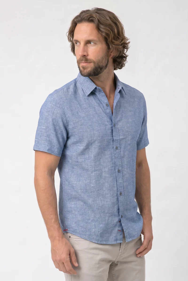La chemise manches courtes en lin