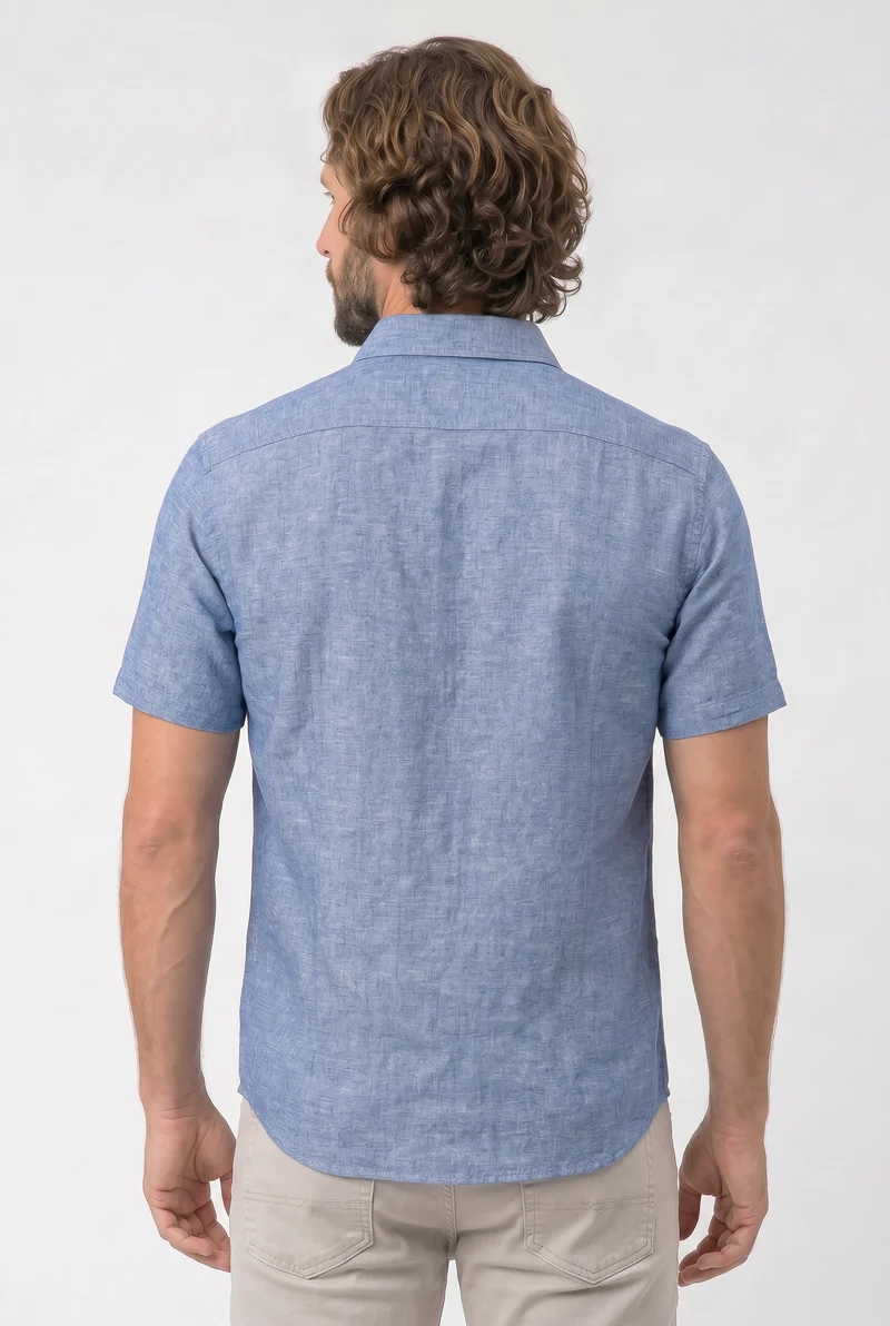 La chemise manches courtes en lin