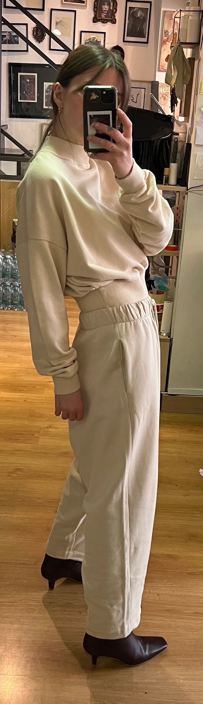 Pantalon de survêtement crème