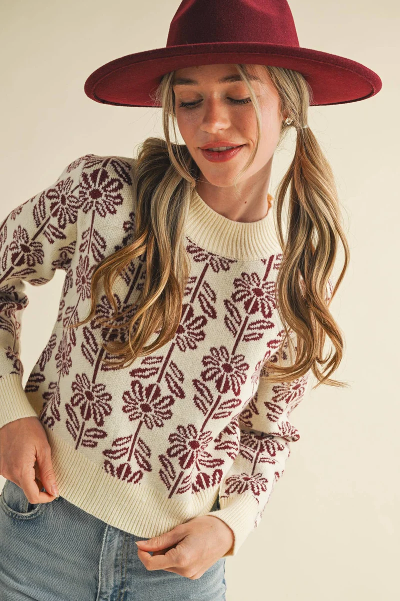 Floral Sweater