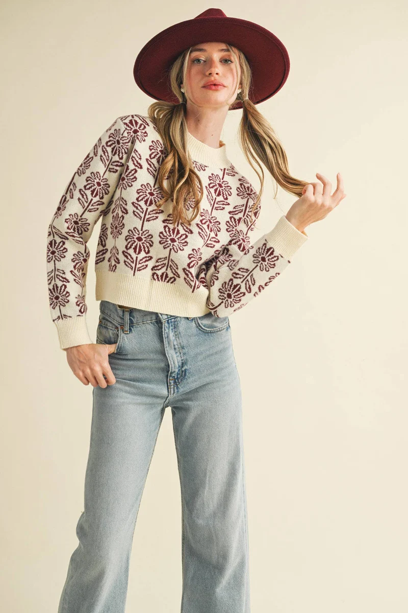 Floral Sweater