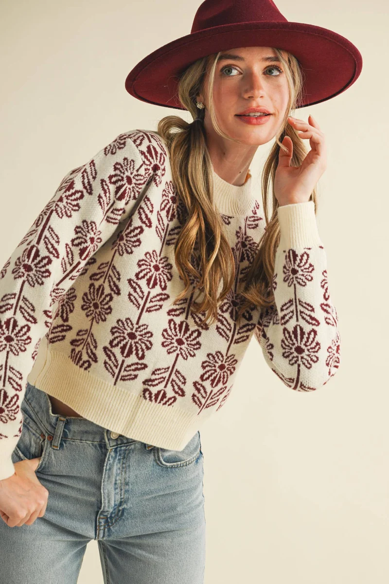 Floral Sweater