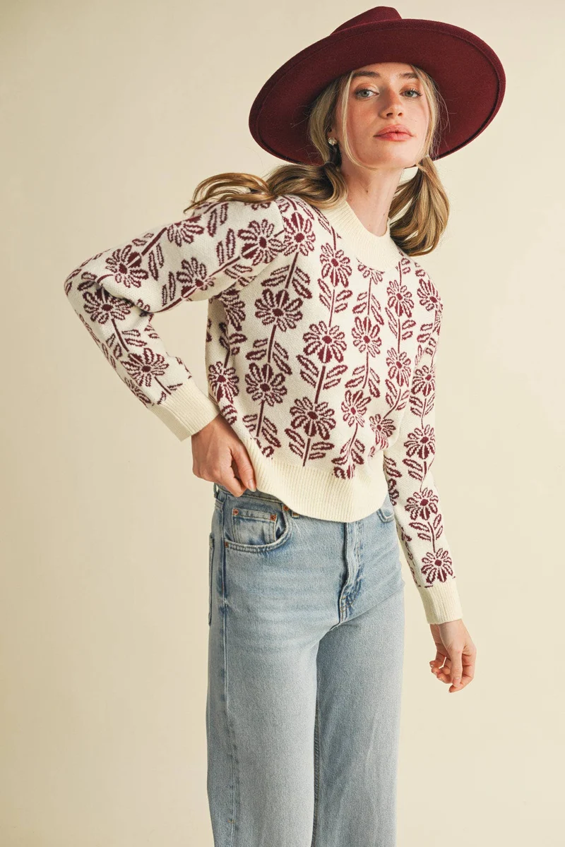 Floral Sweater