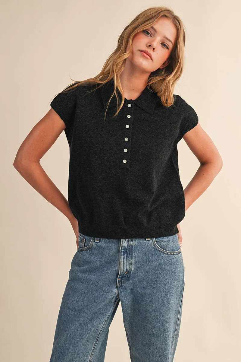 Cap Sleeve Sweater OAT