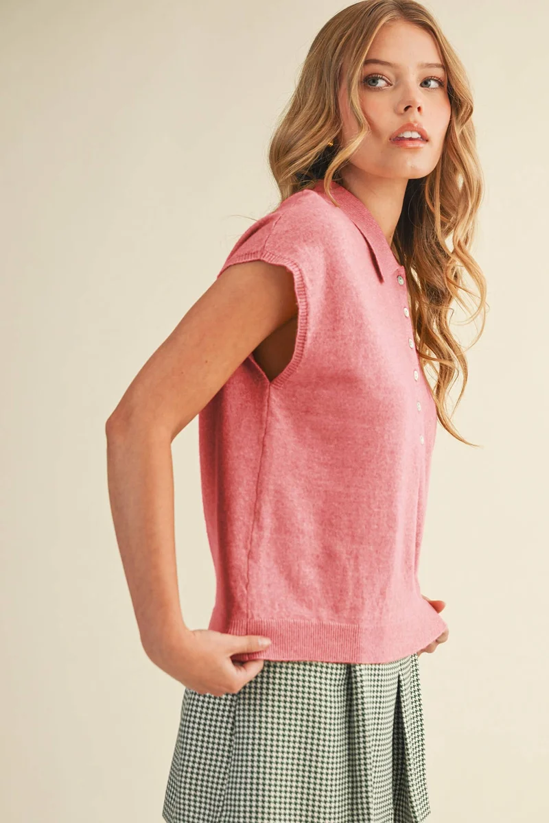 Cap Sleeve Sweater CHARCOAL