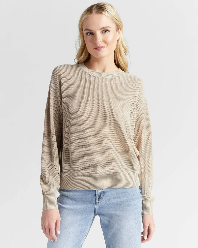 Coastal Crewneck Sweater: Navy
