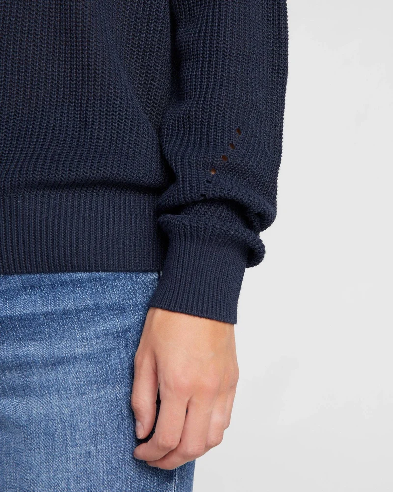 Coastal Crewneck Sweater: Navy