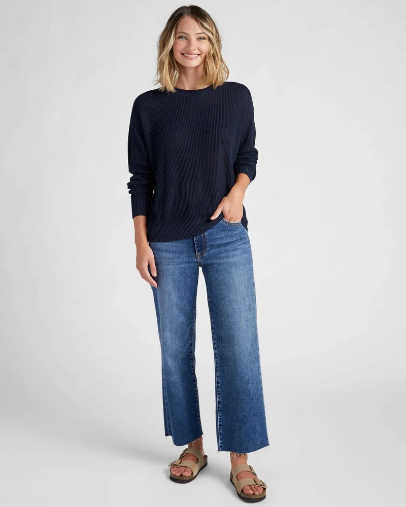 Coastal Crewneck Sweater: Navy