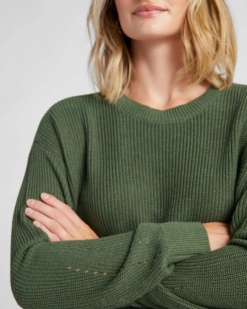 Coastal Crewneck Sweater: Navy