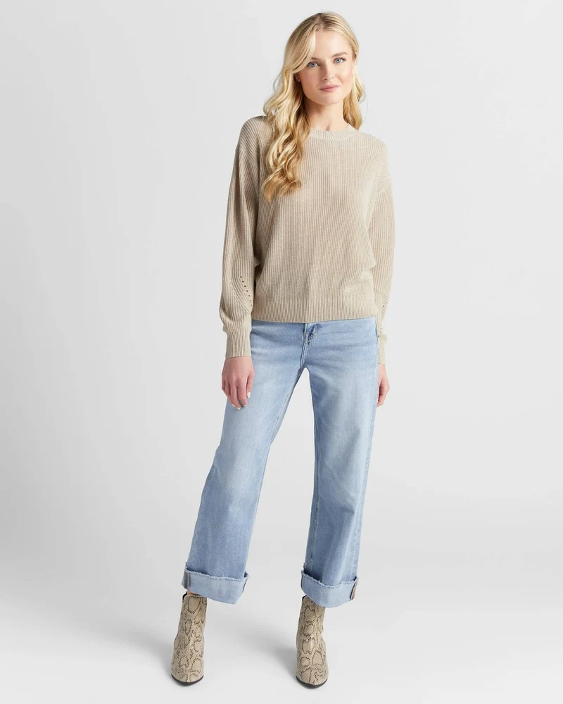 Coastal Crewneck Sweater: Oatmeal